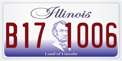 IL license plate B171006