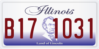 IL license plate B171031