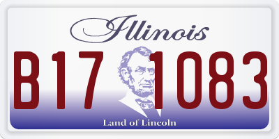 IL license plate B171083