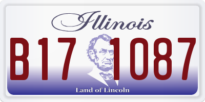 IL license plate B171087