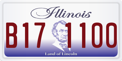 IL license plate B171100