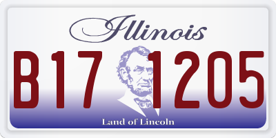 IL license plate B171205
