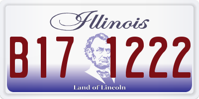 IL license plate B171222
