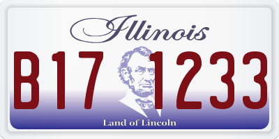 IL license plate B171233