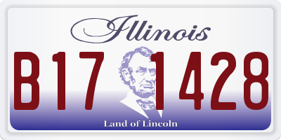 IL license plate B171428