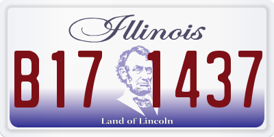 IL license plate B171437