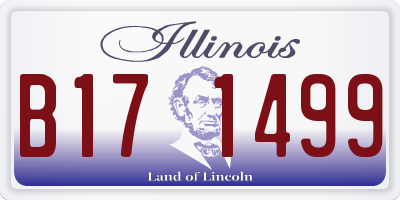 IL license plate B171499