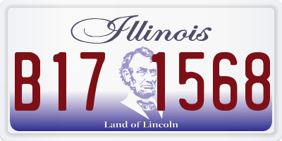 IL license plate B171568