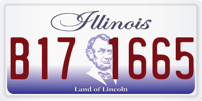 IL license plate B171665