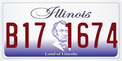 IL license plate B171674