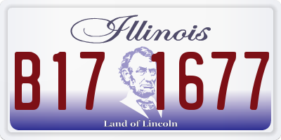 IL license plate B171677