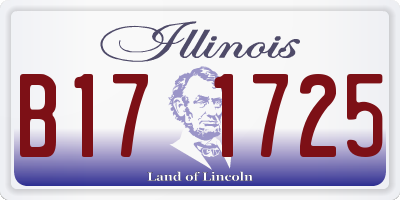 IL license plate B171725
