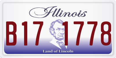 IL license plate B171778