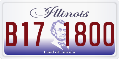 IL license plate B171800