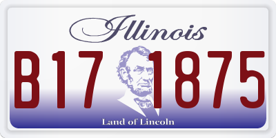IL license plate B171875