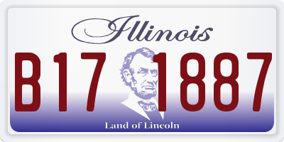 IL license plate B171887