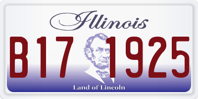 IL license plate B171925