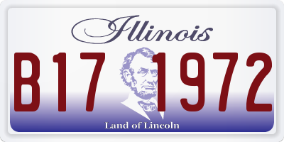 IL license plate B171972