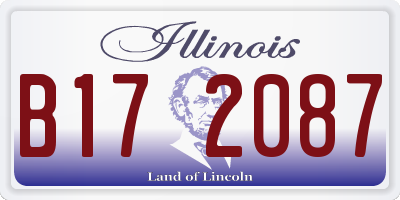 IL license plate B172087