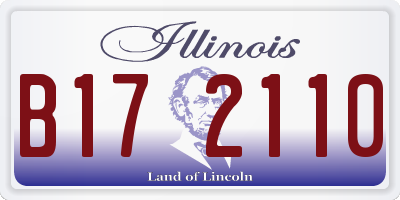 IL license plate B172110