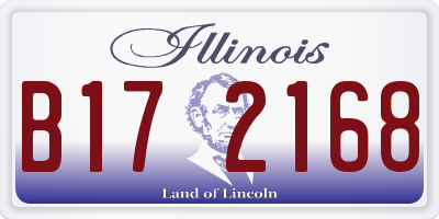 IL license plate B172168