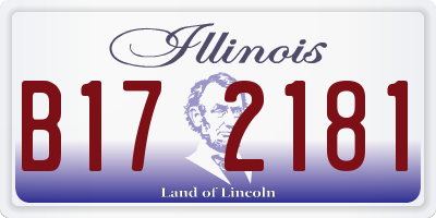 IL license plate B172181