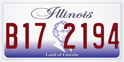 IL license plate B172194