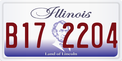 IL license plate B172204