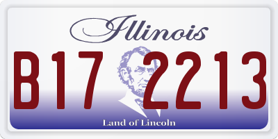 IL license plate B172213