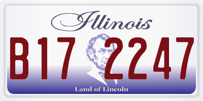 IL license plate B172247