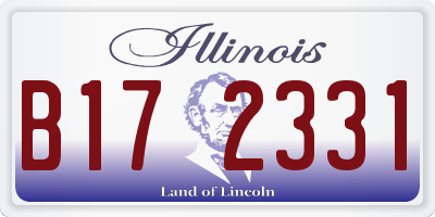IL license plate B172331