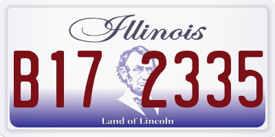 IL license plate B172335