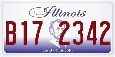 IL license plate B172342