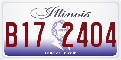 IL license plate B172404