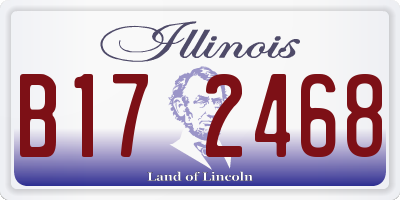 IL license plate B172468
