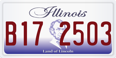 IL license plate B172503