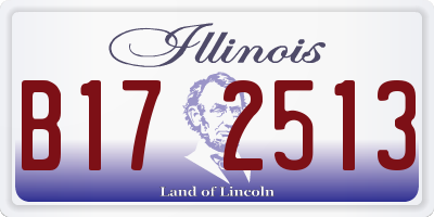 IL license plate B172513