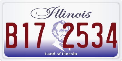 IL license plate B172534