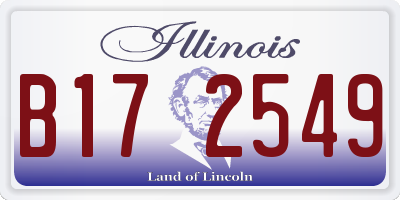 IL license plate B172549