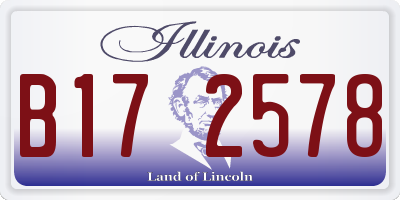 IL license plate B172578