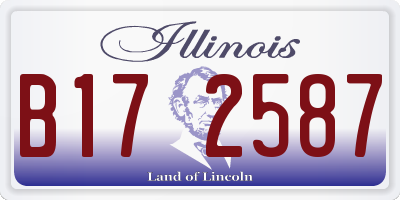 IL license plate B172587