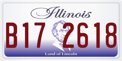 IL license plate B172618