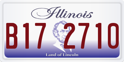 IL license plate B172710