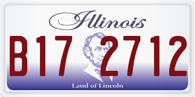 IL license plate B172712