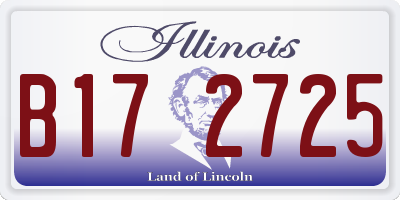 IL license plate B172725