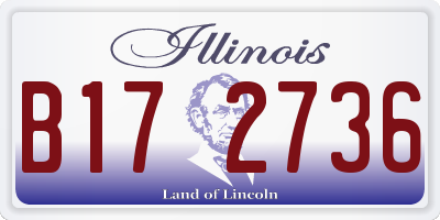 IL license plate B172736