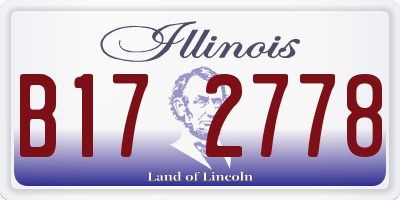 IL license plate B172778