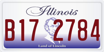 IL license plate B172784