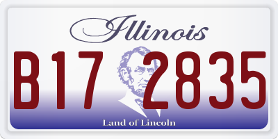 IL license plate B172835