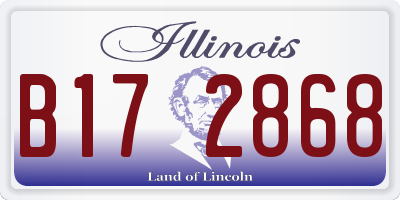 IL license plate B172868